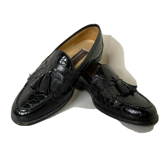 JOHNSTON & MURPHY Loafers US 8.5 M Black Patent Leather Croc Tassel Men’s Shoes main image 10